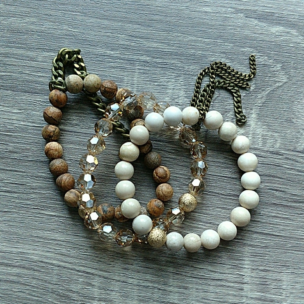 Stacked bracelets (comes with all 3)